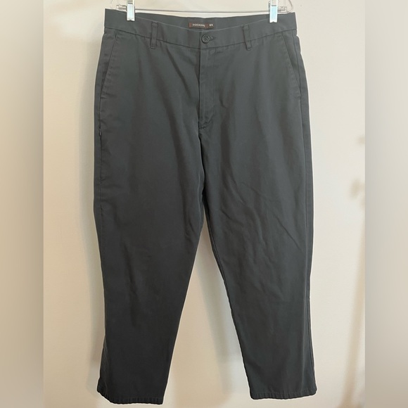 Men’s Grey Slacks with Zippered Thigh Pocket - Picture 2 of 15